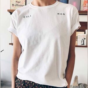 Collina Strada White 'Call Mom' Tee